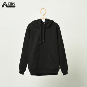 Hoodie Anak Polos ArhighresKids Unisex Fleece Tebal Warna Hitam