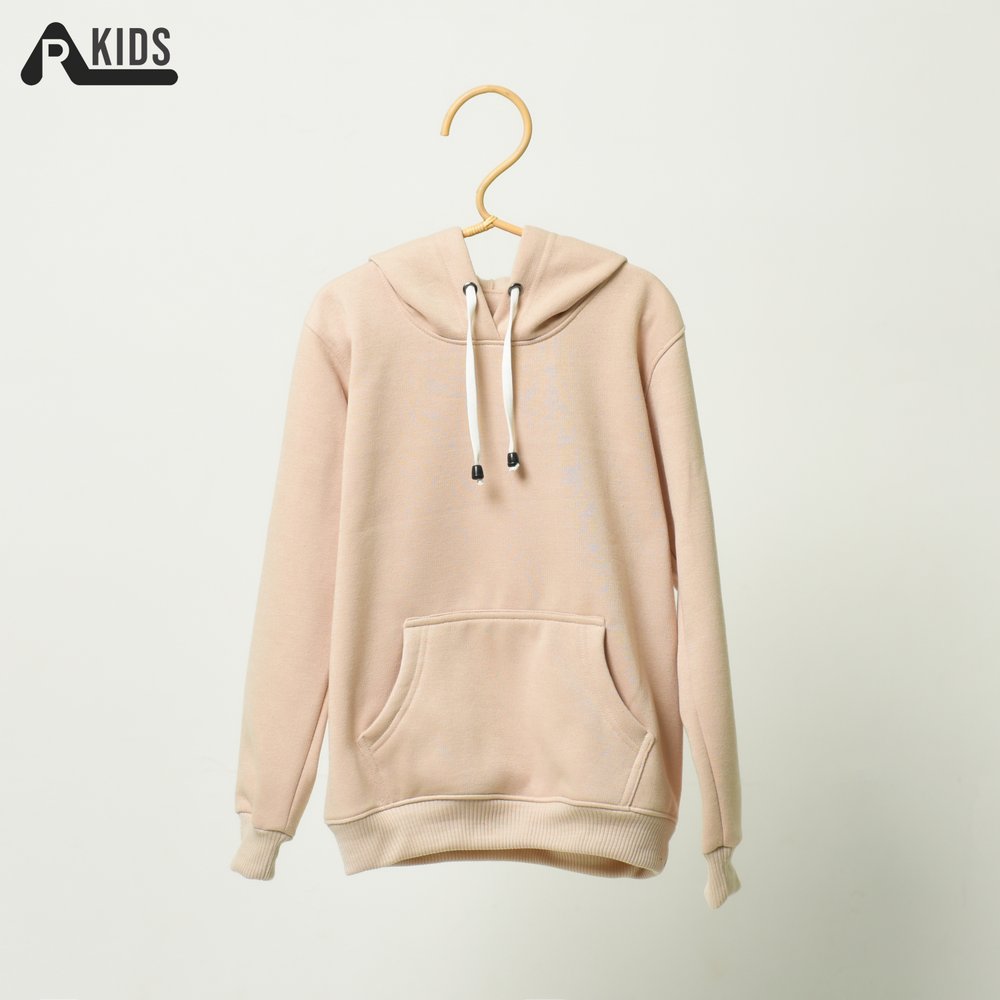 Hoodie Anak Polos ArhighresKids Unisex Fleece Tebal Warna Cream